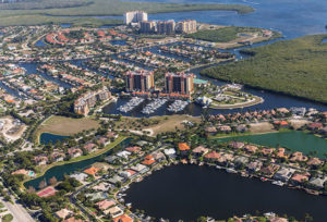 Aerial View of the city of Cape Coral